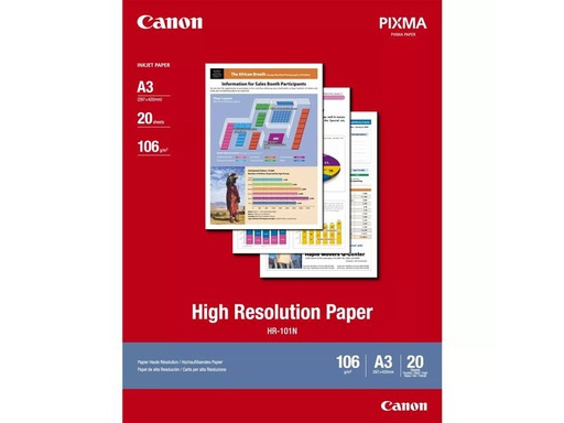[90208770 1198719] Canon Fotopapier HR-101N High Resolution A3 106 g/m² 20 Stück