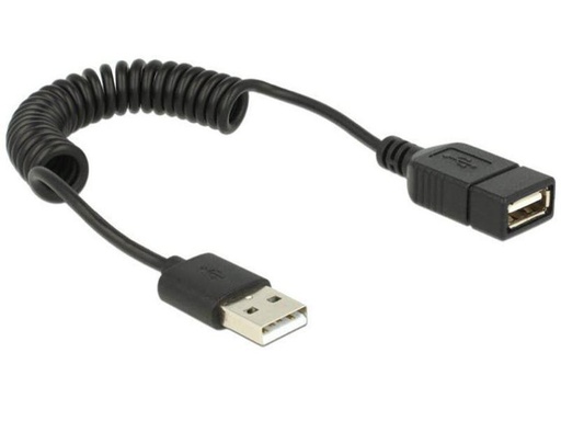 [90003264 358667] Delock USB 2.0-Spiralkabel  USB A - USB A 0.6 m