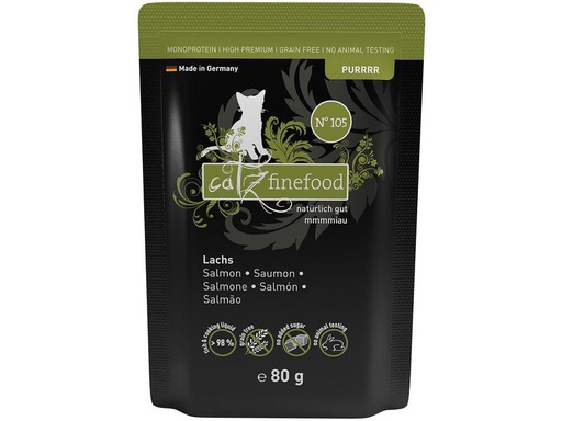 [90209047 1293788] catz finefood Nassfutter Purrrr No.105 Lachs, 16 x 80 g