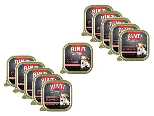 [90209097 1304978] Rinti Nassfutter Feinest Geflügel Pur &amp; Schinken, 11 x 150 g
