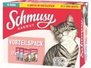 Schmusy Nassfutter Ragout Multipack Sauce, 12 x 100 g