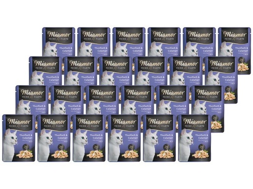 [90209131 1305066] Miamor Nassfutter Feine Filets Thun &amp; Calamari in Gelée, 24 x 100 g