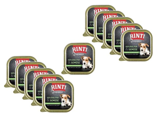 [90209132 1304979] Rinti Nassfutter Feinest Geflügel Pur &amp; Gemüse, 11 x 150 g