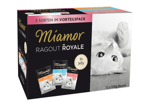 [90209141 1305053] Miamor Nassfutter Ragout Royale Gelée Multipack Pute, Lachs, Kalb
