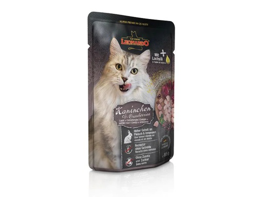 [90209149 1294494] Leonardo Cat Food Nassfutter Kaninchen &amp; Cranberries, 85 g