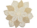 Zeller Present Tischset Flower 47 cm x 47 cm, Gold
