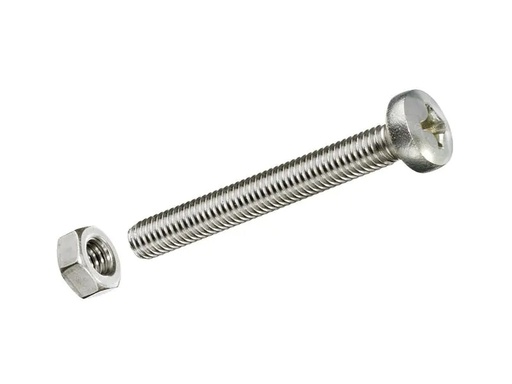 [90209199 1287647] Krafter Metrische Schrauben M 6 x 40 mm mit Muttern Edelstahl, 4 Stk