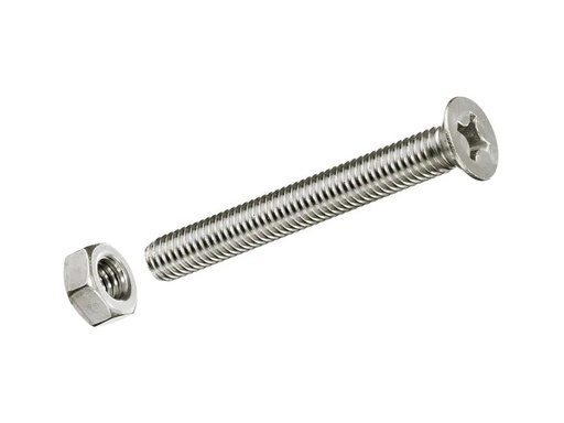 [90209369 1287728] Krafter Metrische Schrauben M 5 x 60 mm, mit Muttern, Stahl, 4 Stück