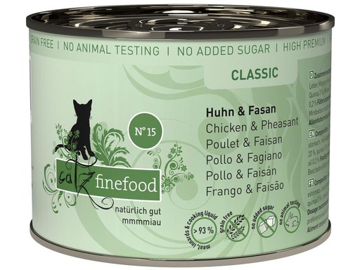 [90209672 1293280] catz finefood Nassfutter No.15 Huhn &amp; Fasan, 200 g