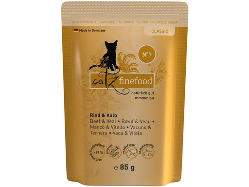 [90209691 1293271] catz finefood Nassfutter No.07 Rind &amp; Kalb, 85 g