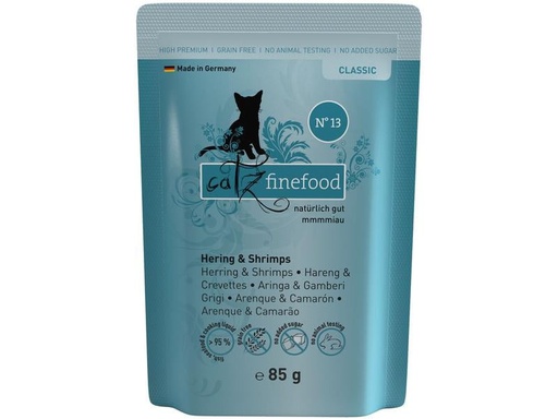 [90209693 1293277] catz finefood Nassfutter No.13 Hering &amp; Schrimps, 85 g