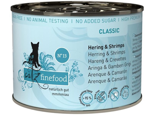 [90209707 1293278] catz finefood Nassfutter No.13 Hering &amp; Schrimps, 200 g