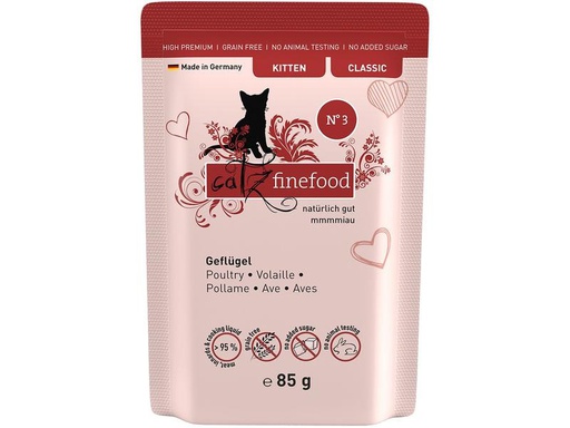 [90209730 1293261] catz finefood Nassfutter Kitten No.03 Geflügel, 85 g