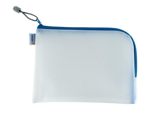 [90033073 1161011] HERMA Etui Mesh Bag 26 x 20 cm, Blau/Weiss