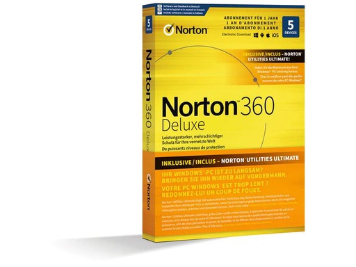 [90209864 1304786] Norton Norton 360 Deluxe inkl. Utilities Ultimate Box, 5 Dev., 1yr