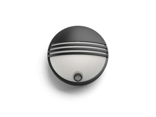 [90033236 423739] Philips myGarden Wandleuchte Yarrow, 600 lm, Schwarz + Sensor