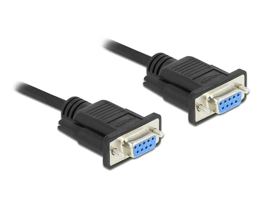 [90210497 1304758] Delock Anschlusskabel Nullmodem RS-232 D-Sub 9 f-f 0.5 m