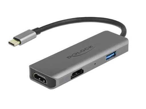 [90210507 1304764] Delock Adapter USB Type-C - HDMI/USB 2.0 4K 60 Hz