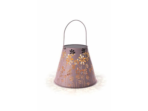[90210705 1304519] STT Laterne Solar Antic Daisy, Ø 26 x 21 cm, Altrosa