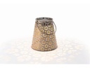 STT Laterne Solar Antic Platin, Ø 15 x 16 cm, Platin