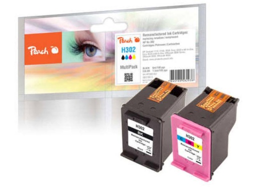 [90033323 599074] Peach Tintenset HP Nr. 302 (F6U66A/F6U65A)