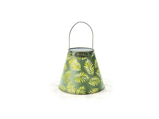 [90210855 1304509] STT Laterne Solar Antic Bamboo, Ø 26 x 21 cm, Grün