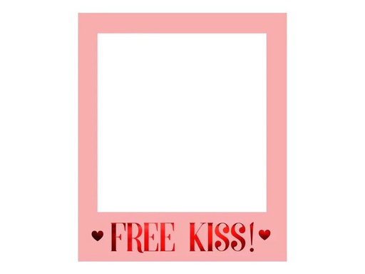 [90211080 1310361] Partydeco Hochzeitsaccessoire Free Kiss 50 x 59.5 cm, Pink