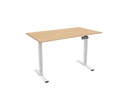 Contini Tisch RAL 9016 1.6 x 0.8 m Weiss mit Brauner Tischplatte