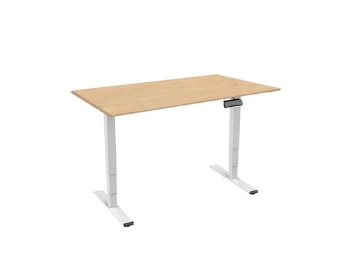 [90211241 1311472] Contini Tisch RAL 9016 1.6 x 0.8 m Weiss mit Brauner Tischplatte