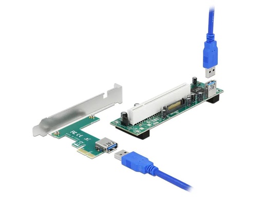 [90211269 1306854] Delock PCI-E Riser Karte x1 zu 1 x PCI 32 Bit Slot mit 60 cm Kabel