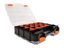 Delock Sortimentskasten Orange / Schwarz 34 Fächer