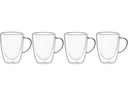 Leonardo Kaffeetasse Duo 300 ml, 4 Stück, Transparent