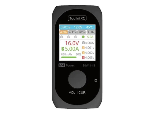 [90211638 1301069] ToolkitRC Ladegerät M4 Pocket, DC, 80W, 1-4S