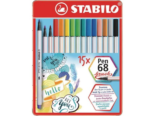 [90033502 991023] STABILO Pen 68 15 Stück, Metalletui