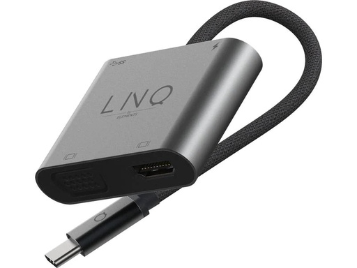 [90211803 1314328] LINQ by ELEMENTS Dockingstation 4in1 USB-C Multiport Hub