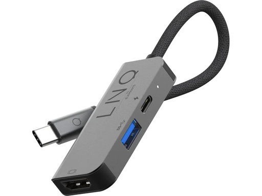 [90211812 1314327] LINQ by ELEMENTS Dockingstation 3in1 USB-C Multiport Hub