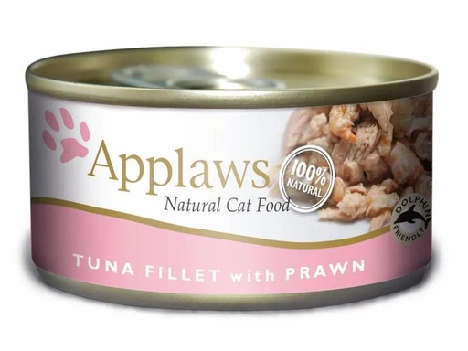 [90212044 1303127] Applaws Nassfutter Dose Thunfischfilet &amp; Garnelen in Brühe, 156 g