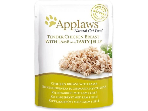 [90212066 1303105] Applaws Nassfutter Pouch Hühnchen &amp; Lamm in Gelée, 70 g