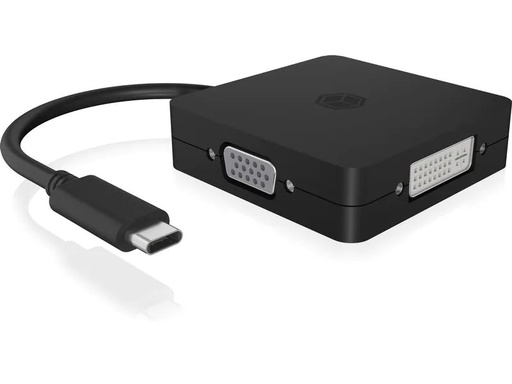 [90212515 1314960] ICY BOX Adapter IB-DK1104-C USB Type-C - DisplayPort/DVI-D/HDMI/VGA