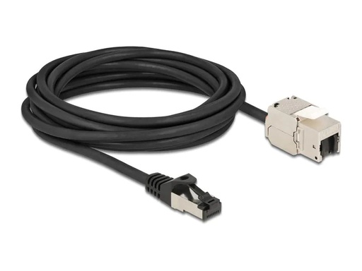 [90212614 1278976] Delock Patchkabel RJ45 zu Keystone Cat 6A, S/FTP, 5 m, Schwarz