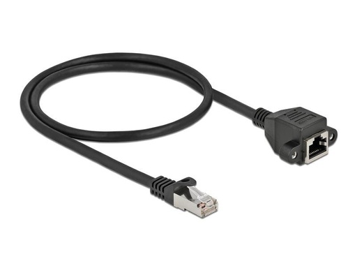 [90212659 1278952] Delock Patchkabel Verlängerungskabel Cat 6A, S/FTP, 0.5 m, Schwarz