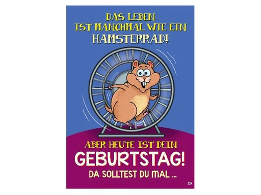 [90212752 1298779] Depesche Musikkarte beweglich Geburtstag Hamsterrad