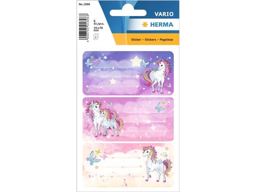 [90212924 1316944] Herma Stickers Schuletiketten Einhorn