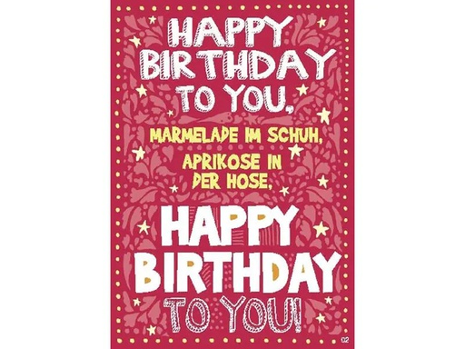 [90212979 1298767] Depesche Musikkarte beweglich Happy Birthday to you