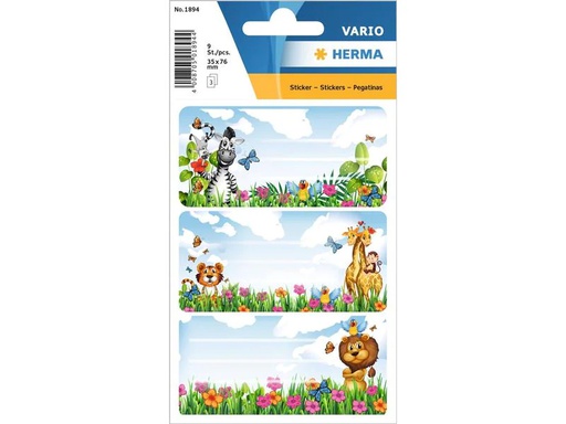 [90213185 1316943] Herma Stickers Schuletiketten Dschungel