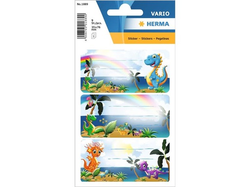 [90213311 1316941] Herma Stickers Schuletiketten Dinos