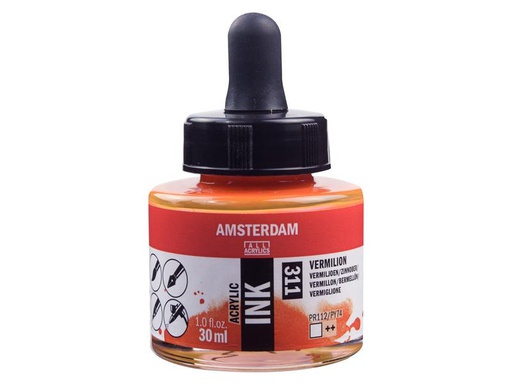 [90213315 1317678] Amsterdam Acryltinte 311 Zinnober transparent, 30 ml 30 ml, Zinnober