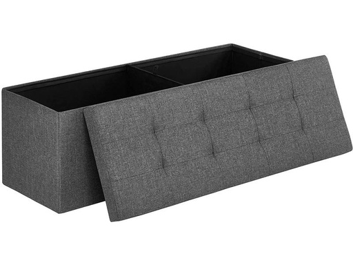 [90213365 1309813] Songmics Polsterbank aus Leinen, Grau