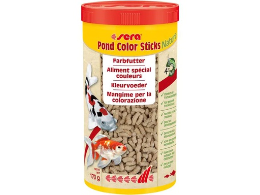 [90033738 734016] sera Farbfutter Pond Color Sticks Nature, 1000 ml, 170g