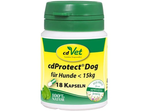 [90213459 1313597] cdVet Hunde-Nahrungsergänzung cdProtect Dog, &lt; 15 kg, 18 Kapseln